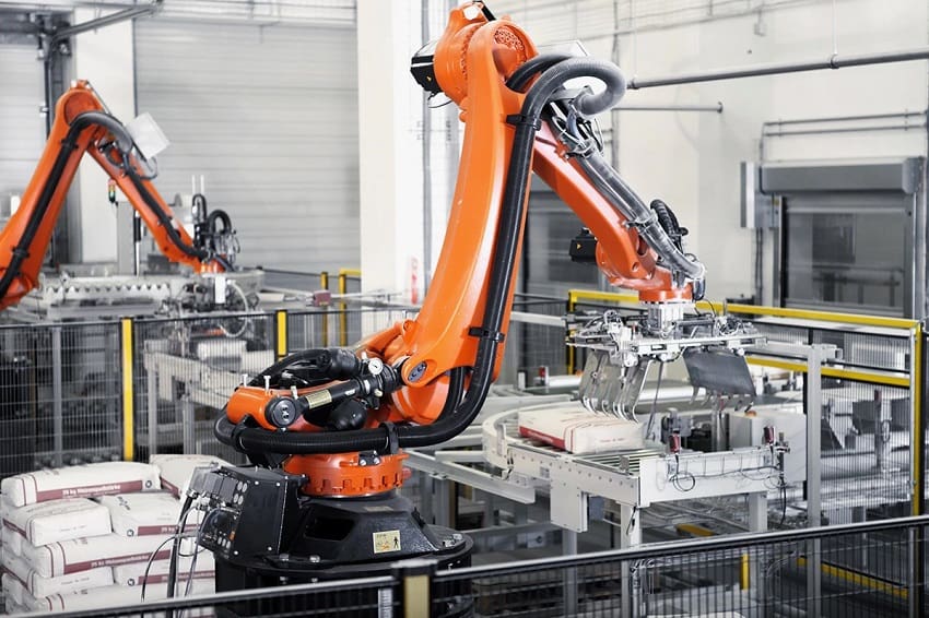 robot xep hang len pallet KUKA robot xep hang len pallet KUKA
