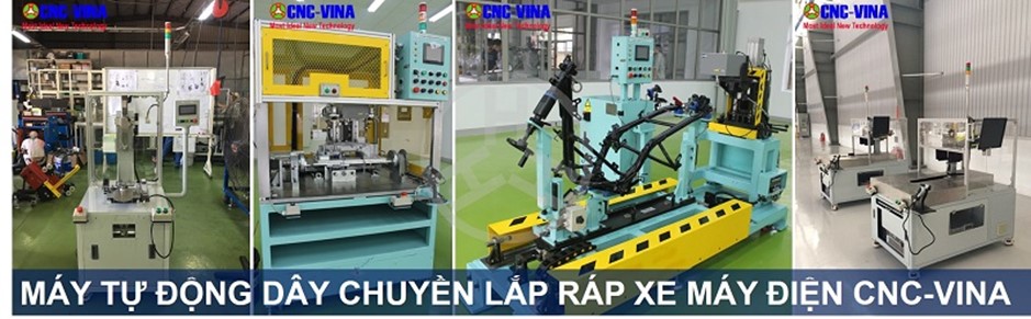 Dây chuyền lắp ráp xe máy điện CNC VINA Dây chuyền lắp ráp xe máy điện CNC VINA
