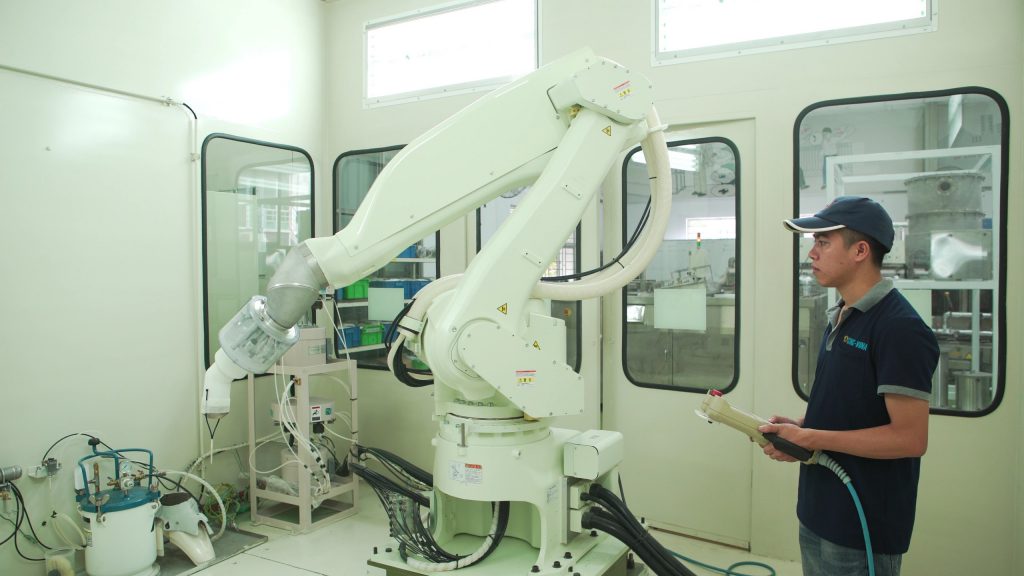Dây chuyền sơn sử dụng robot Dây chuyền sơn sử dụng robot