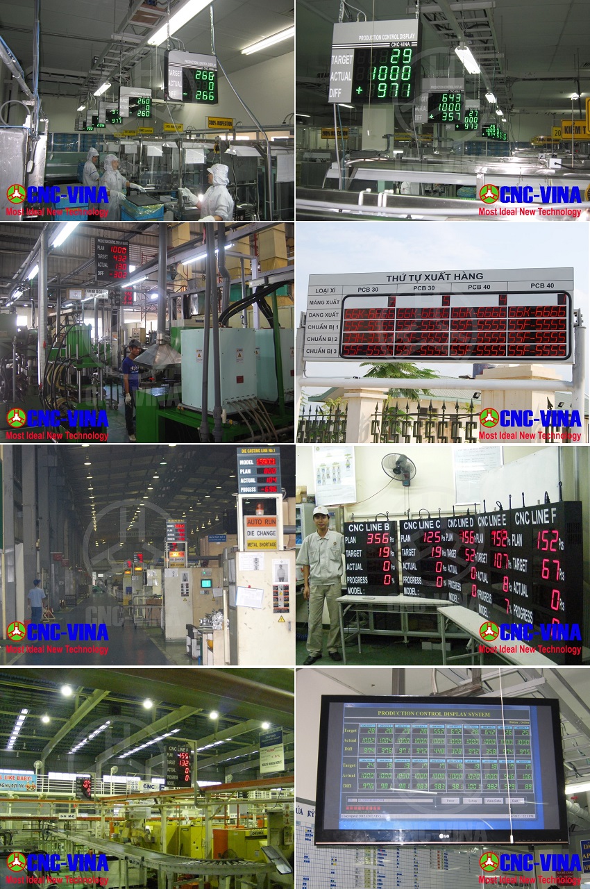 Bang san xuat-bang theo doi san luong LED Bang san xuat-bang theo doi san luong LED