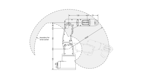 tam voi cua canh tay robot 6 truc tam voi cua canh tay robot 6 truc