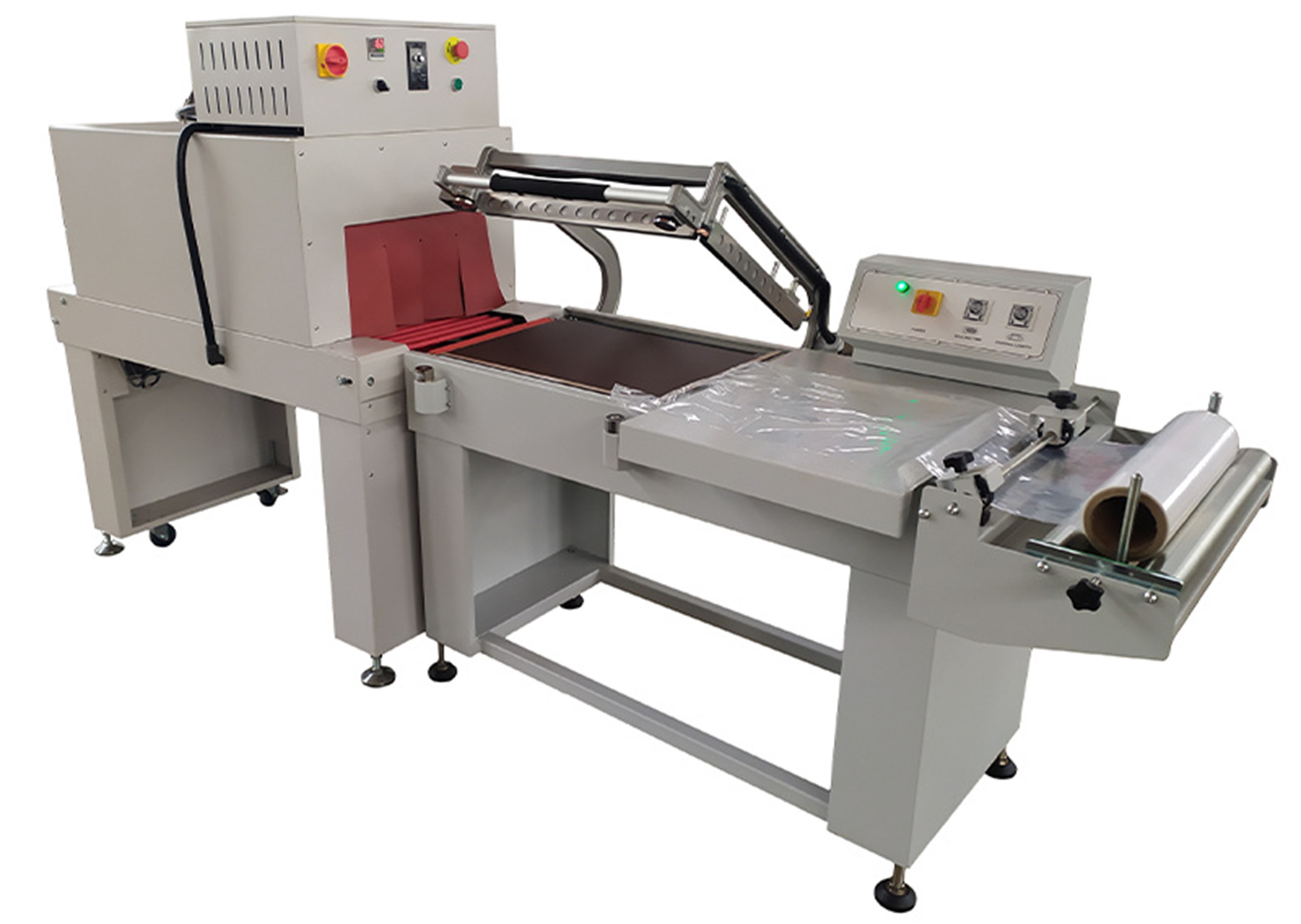 Máy rút màng co dạng chữ L sử dụng hầm rút màng co Máy rút màng co dạng chữ L sử dụng hầm rút màng co