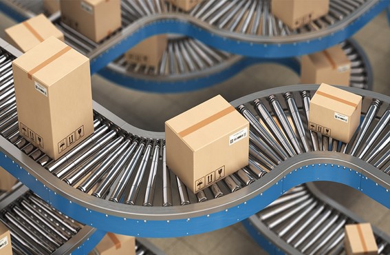 băng tải vận chuyển hộp carton băng tải vận chuyển hộp carton