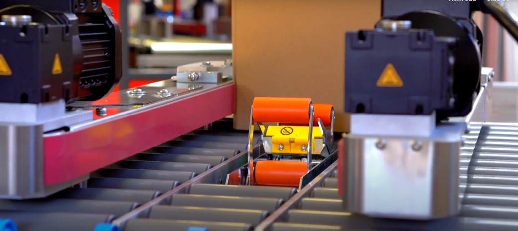 Đi vào máy dán băng keo bán tự động Đi vào máy dán băng keo bán tự động