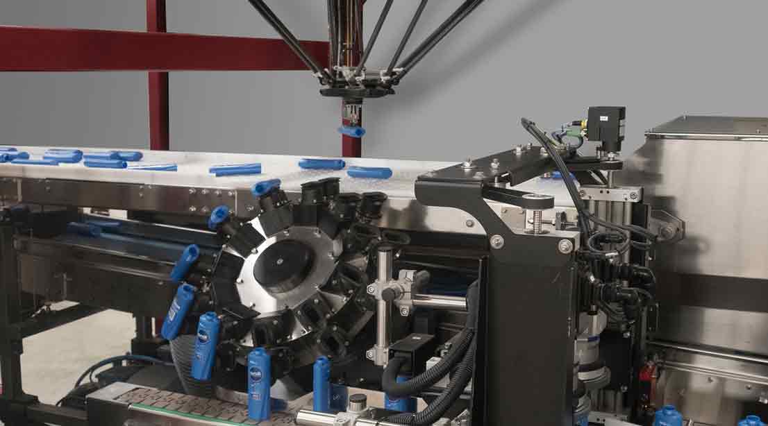 Máy xếp chai hiện đại Máy xếp chai hiện đại