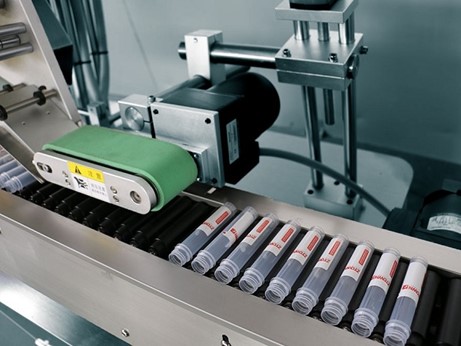 Máy dán nhãn kim tiêm Máy dán nhãn kim tiêm