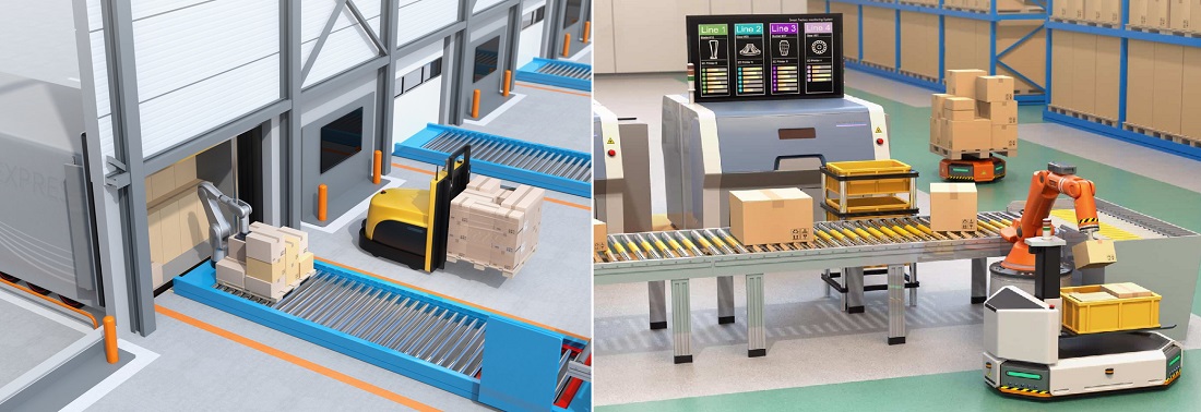 Xe tự hành AGV trong nhà máy thông minh Xe tự hành AGV trong nhà máy thông minh