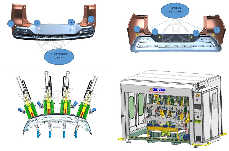 may han sieu am bumper nhua cho xe o to may han sieu am bumper nhua cho xe o to