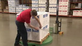 Máy quấn màng co bán tự động Máy quấn màng co bán tự động