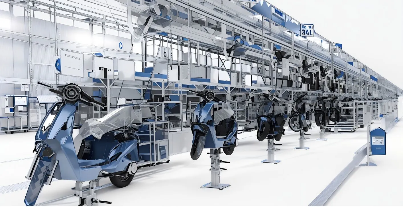 Thông số kỹ thuật của dây chuyền nhà máy lắp ráp xe máy Thông số kỹ thuật của dây chuyền nhà máy lắp ráp xe máy