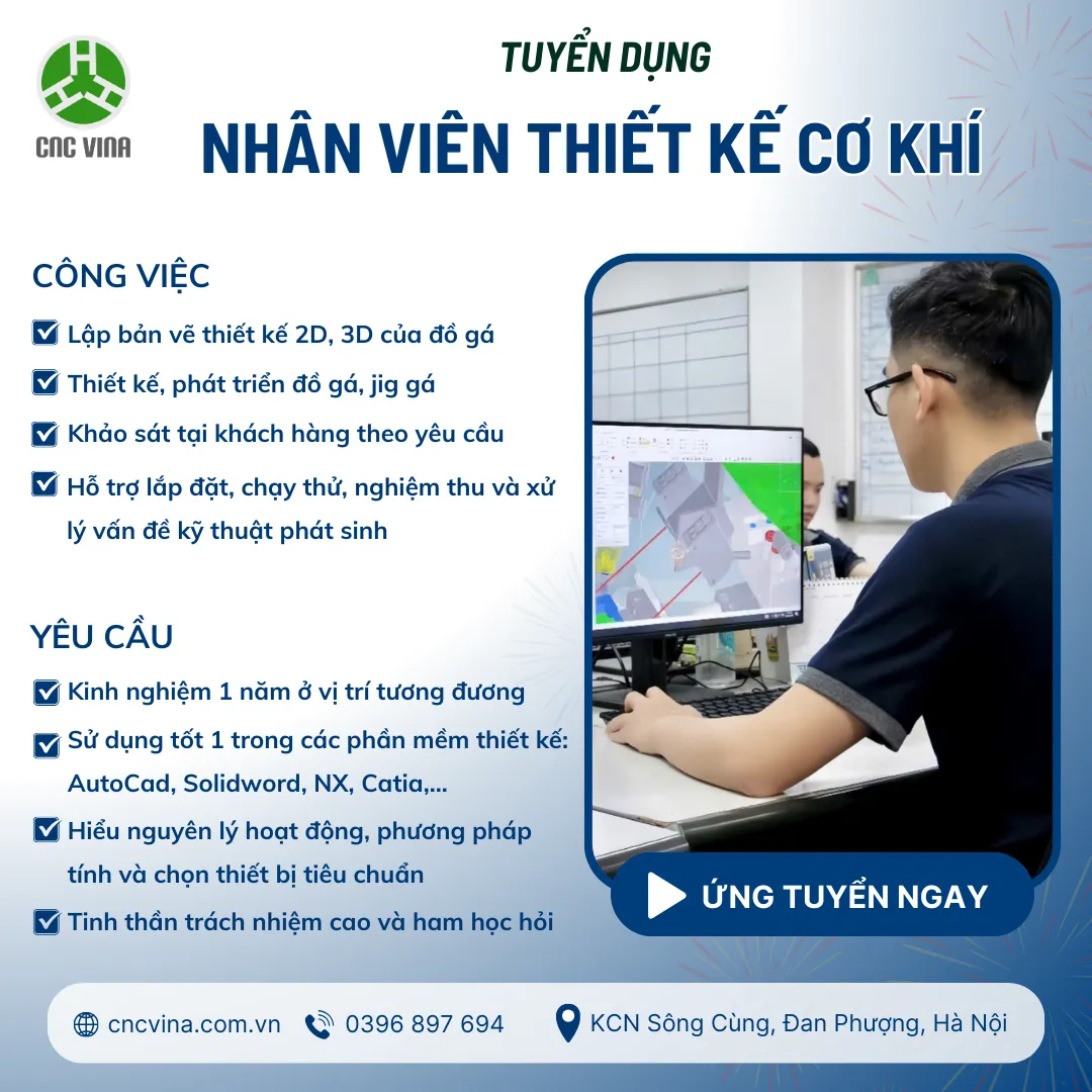 CNC VINA tuyển dụng nhân viên thiết kế cơ khí cnc-vina-tuyen-dung-nhan-vien-thiet-ke-co-khi